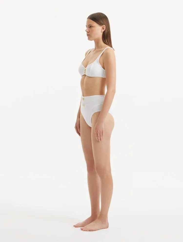 Adva White Bikini Top