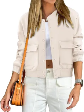 ANRABESS Women Cropped Bomber Jacket 2025 Fashion Casual Trendy Varsity Y2k Jackets