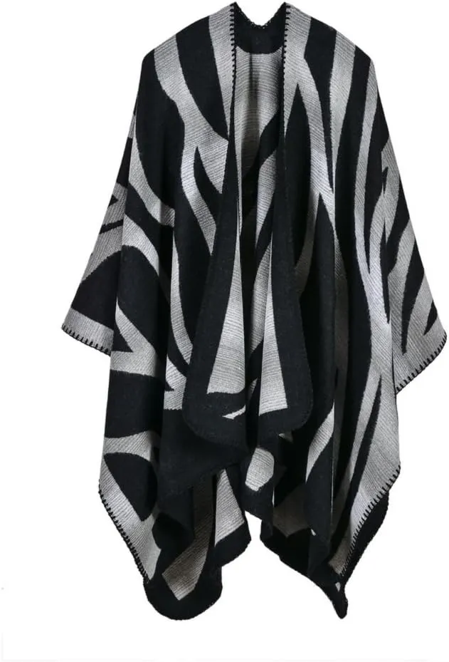 Bakerdani Women's Winter Wrap Blanket Poncho Cape Shawl Cardigans