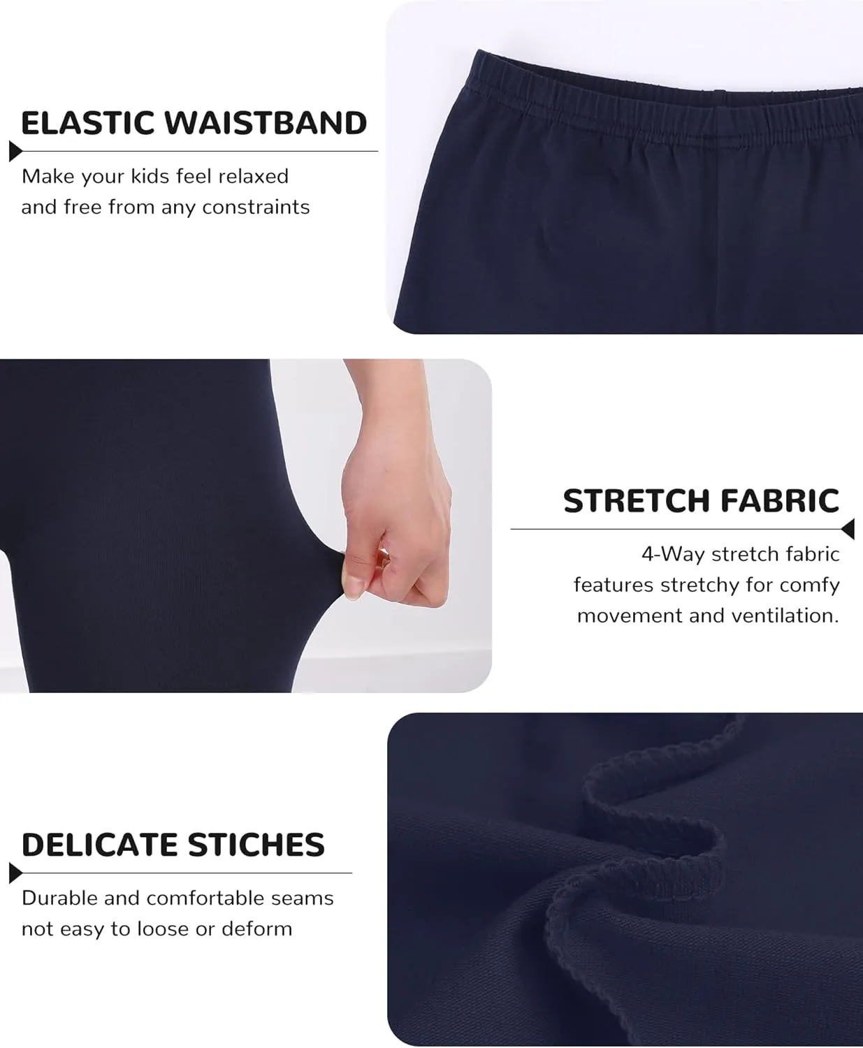 BOOPH Girls Volleyball Bike Shorts Toddler Kids Athletic Cartwheel Dance Compression Shorts 3 Pack