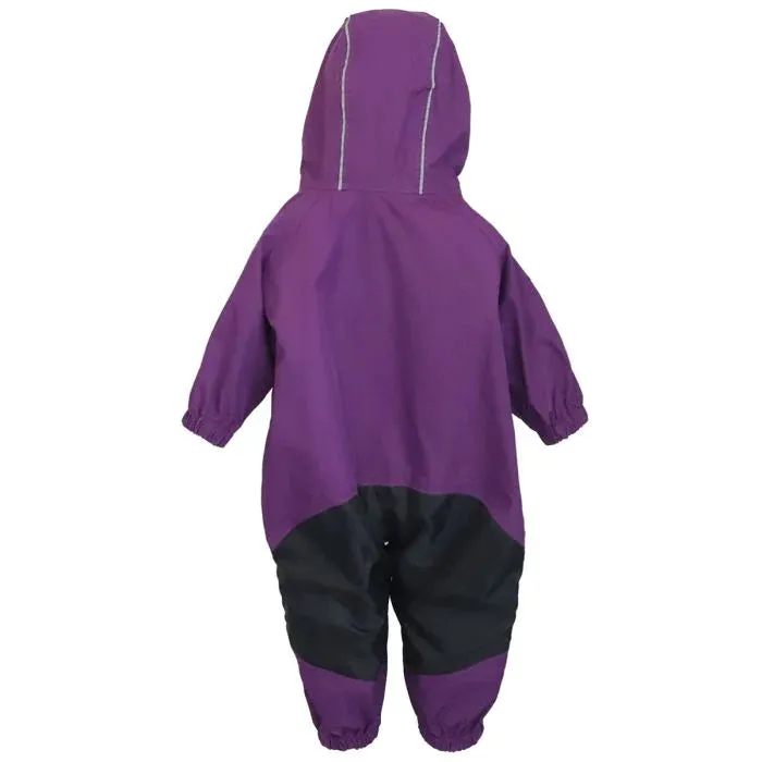 Calikids 2 Zipper Fleece Lined Rain Suit-Grape