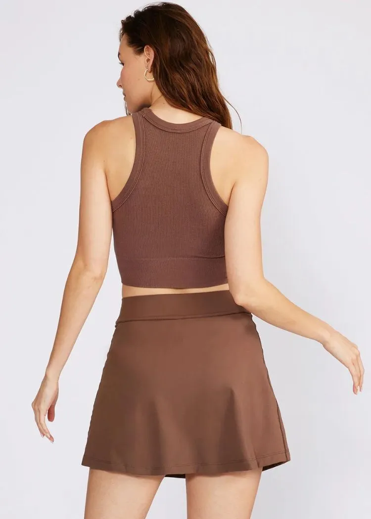 Cream Yoga Rumi Bra Tank- Mocha