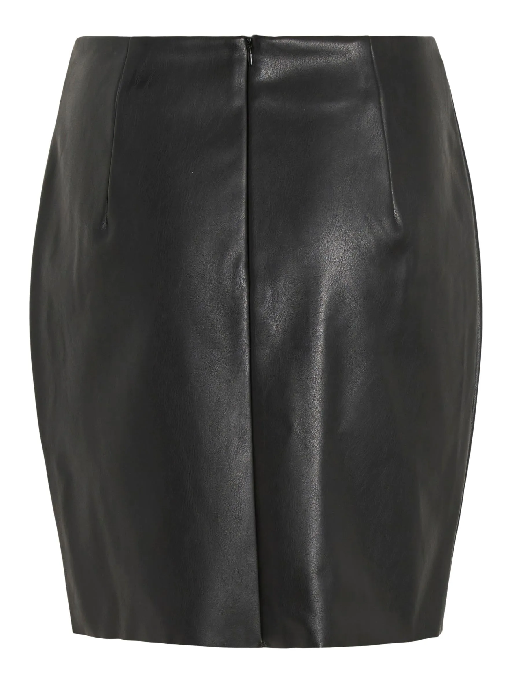Dagmar Faux Leather Mini Skirt (Black)