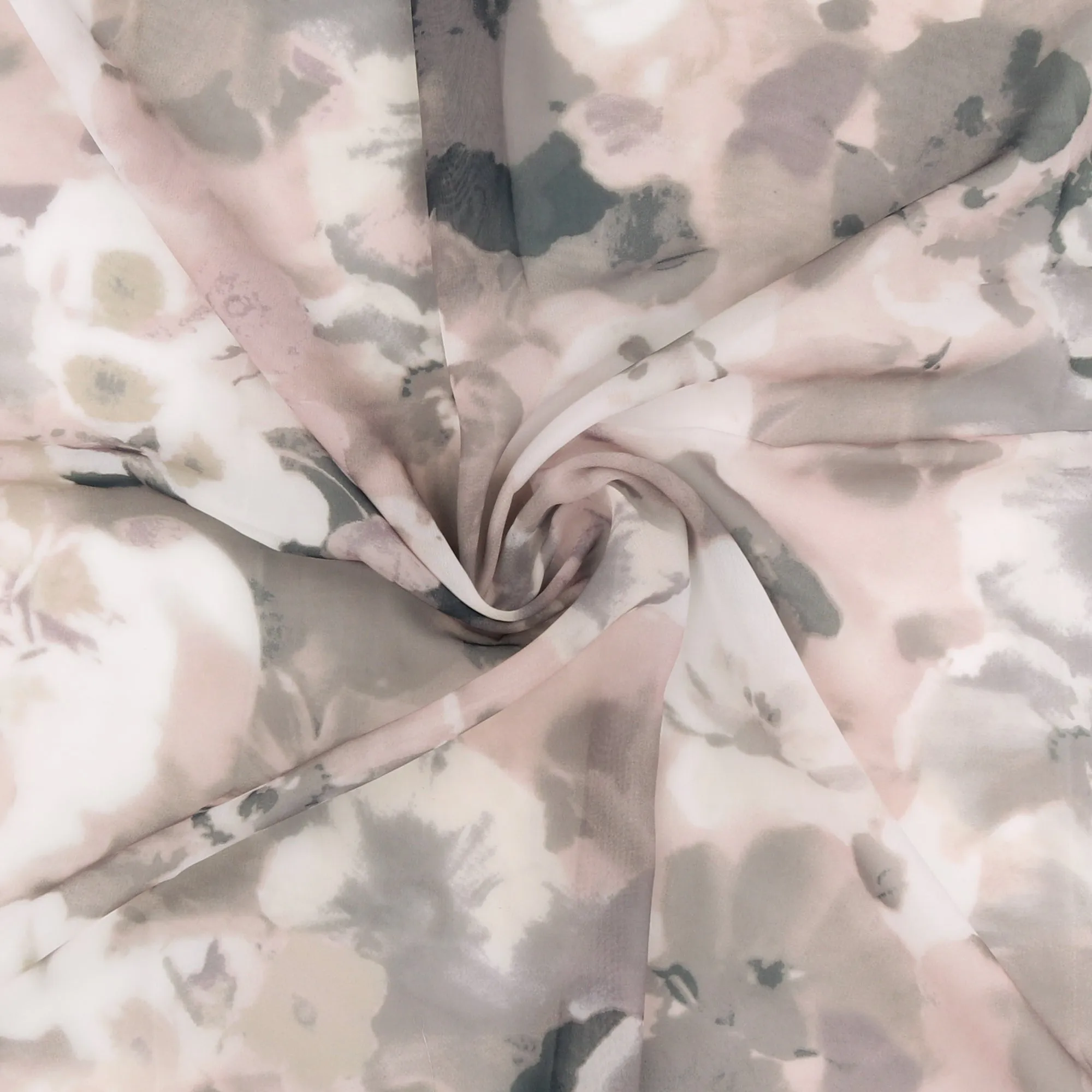 Digital Printed Chiffon - GARDENIA - 003 - Grey