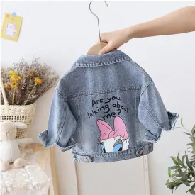 Fashion Cartoon Daisy Denim Jacket Spring/Autumn Children Outerwear