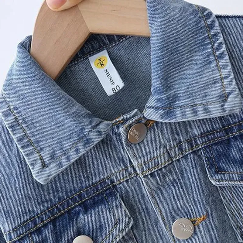 Fashion Cartoon Daisy Denim Jacket Spring/Autumn Children Outerwear