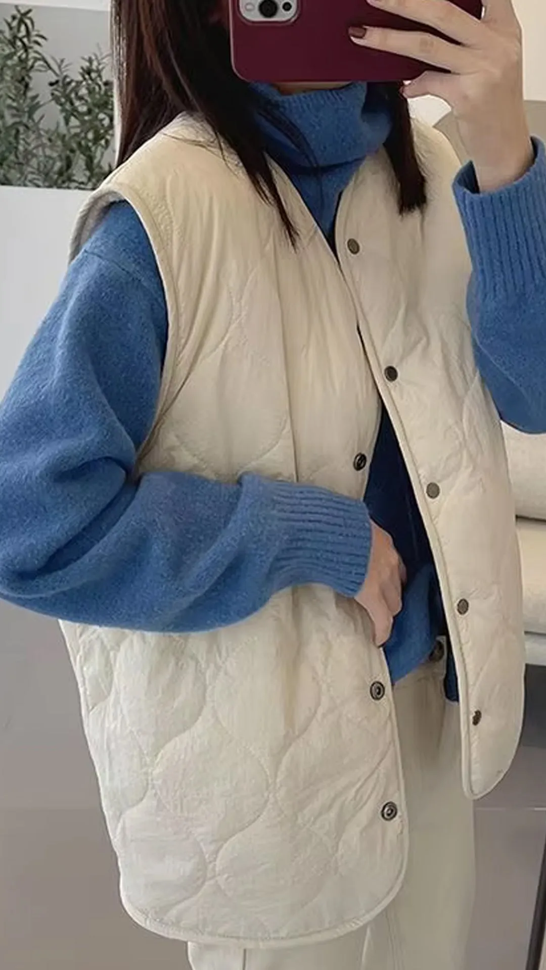 Flytonn-cute winter outfits casual winter outfits christmas outfit party look inspos Sleeveless Two Sided Stylish Vest Outerwear