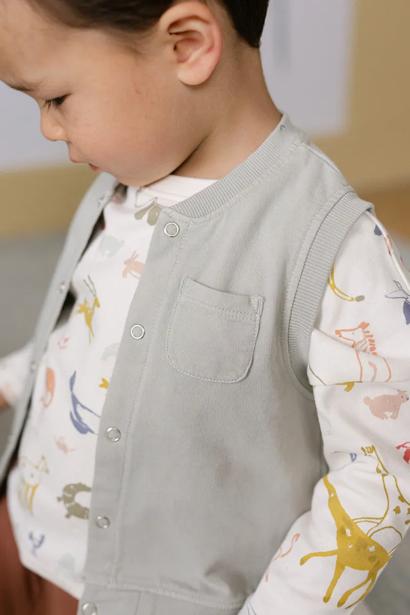 French Terry Patch Pocket Vest
