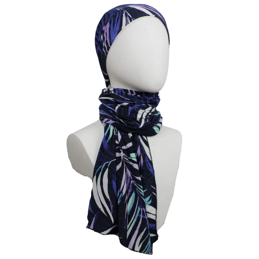 Freshly Warm Smooth  Patterned Jersey Hijab  - Soft & Cool "Zibde Feel"