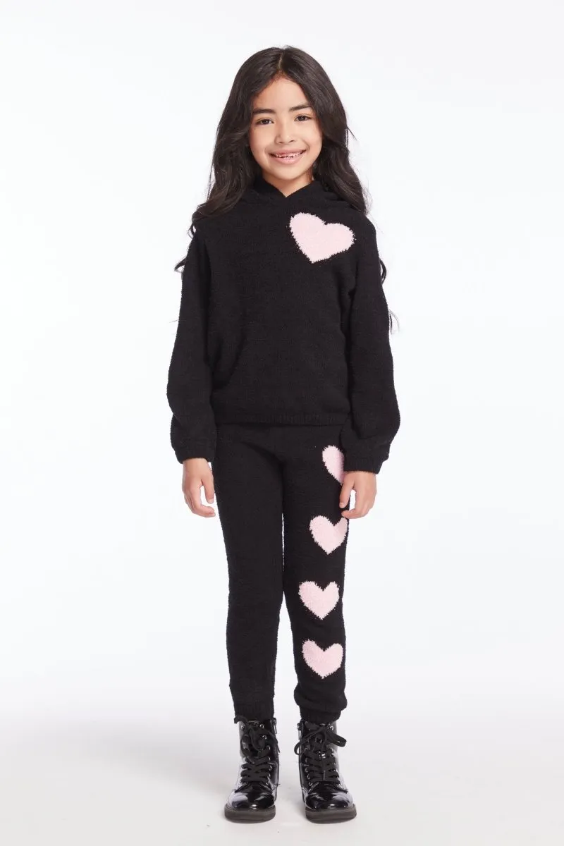 HEART FUZZY FLEECE HOODIE