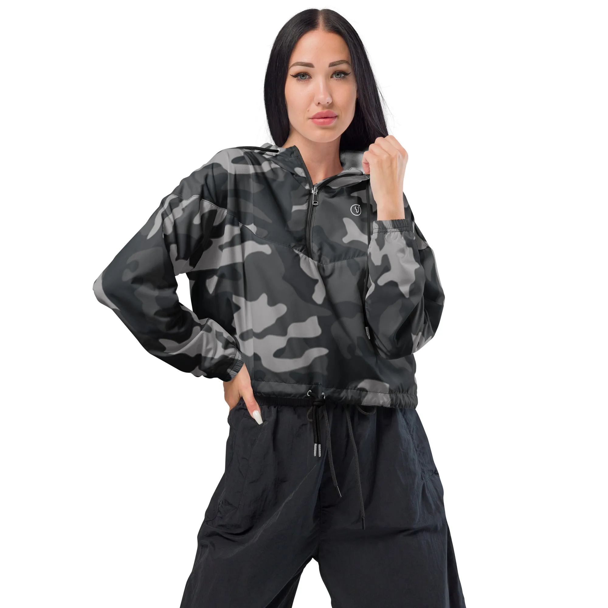 Humble Sportswear™ Women’s Faded Camo Cropped Windbreaker