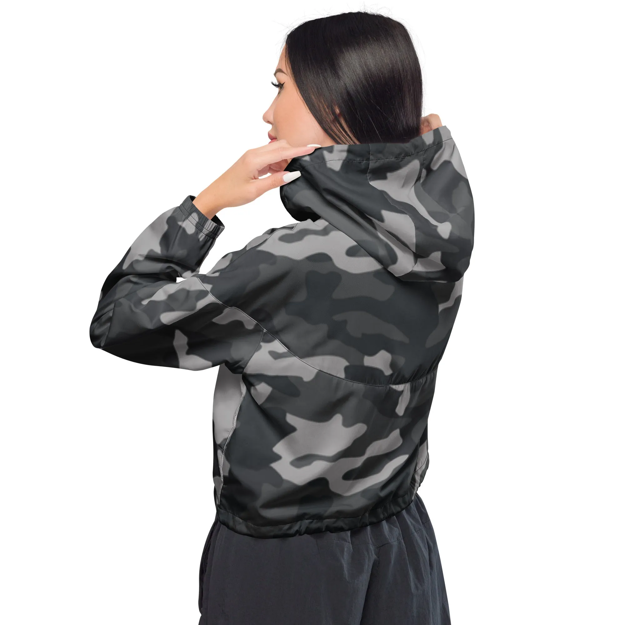 Humble Sportswear™ Women’s Faded Camo Cropped Windbreaker