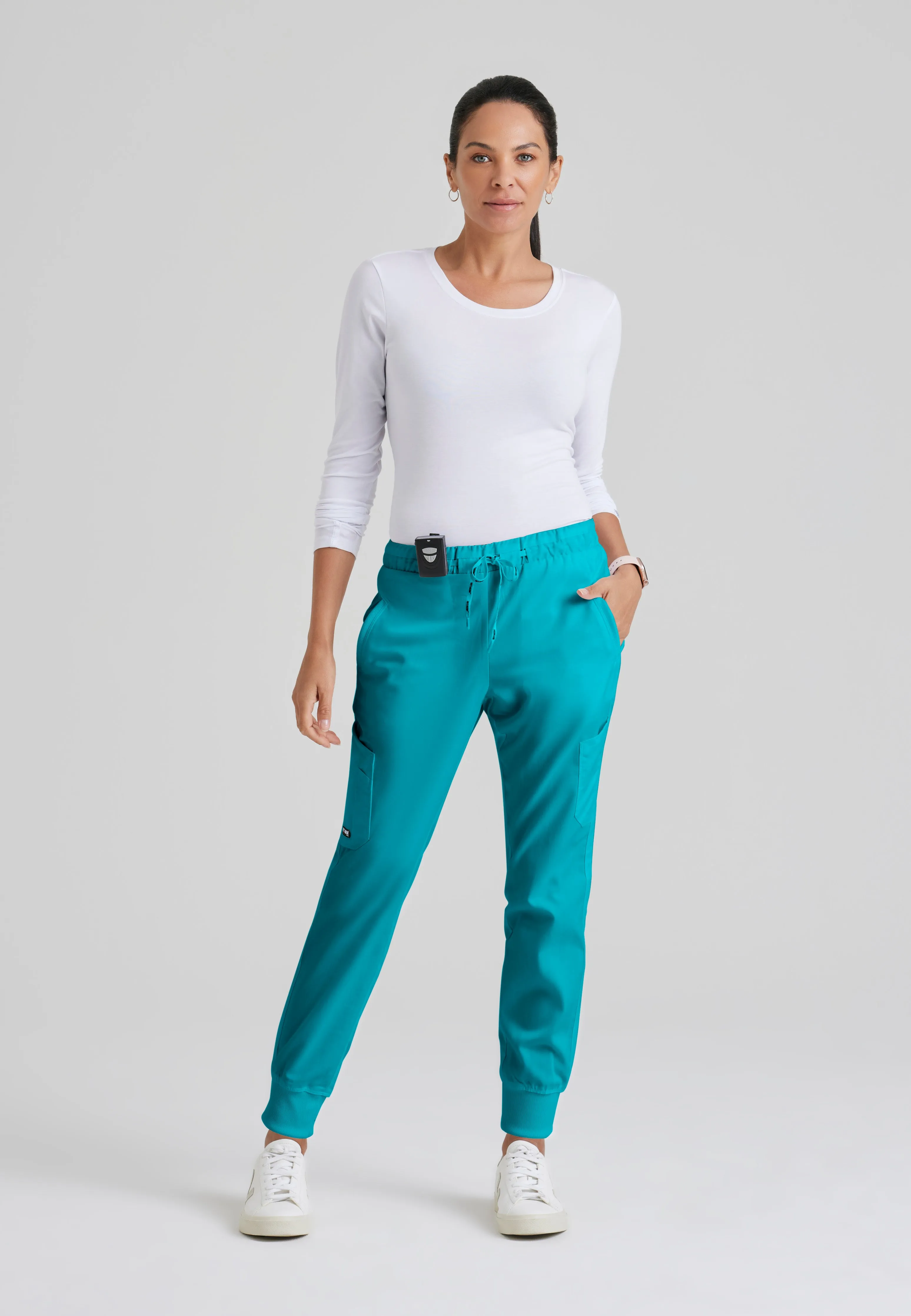 Kira 5-Pocket Mid-Rise Jogger Scrub Pant