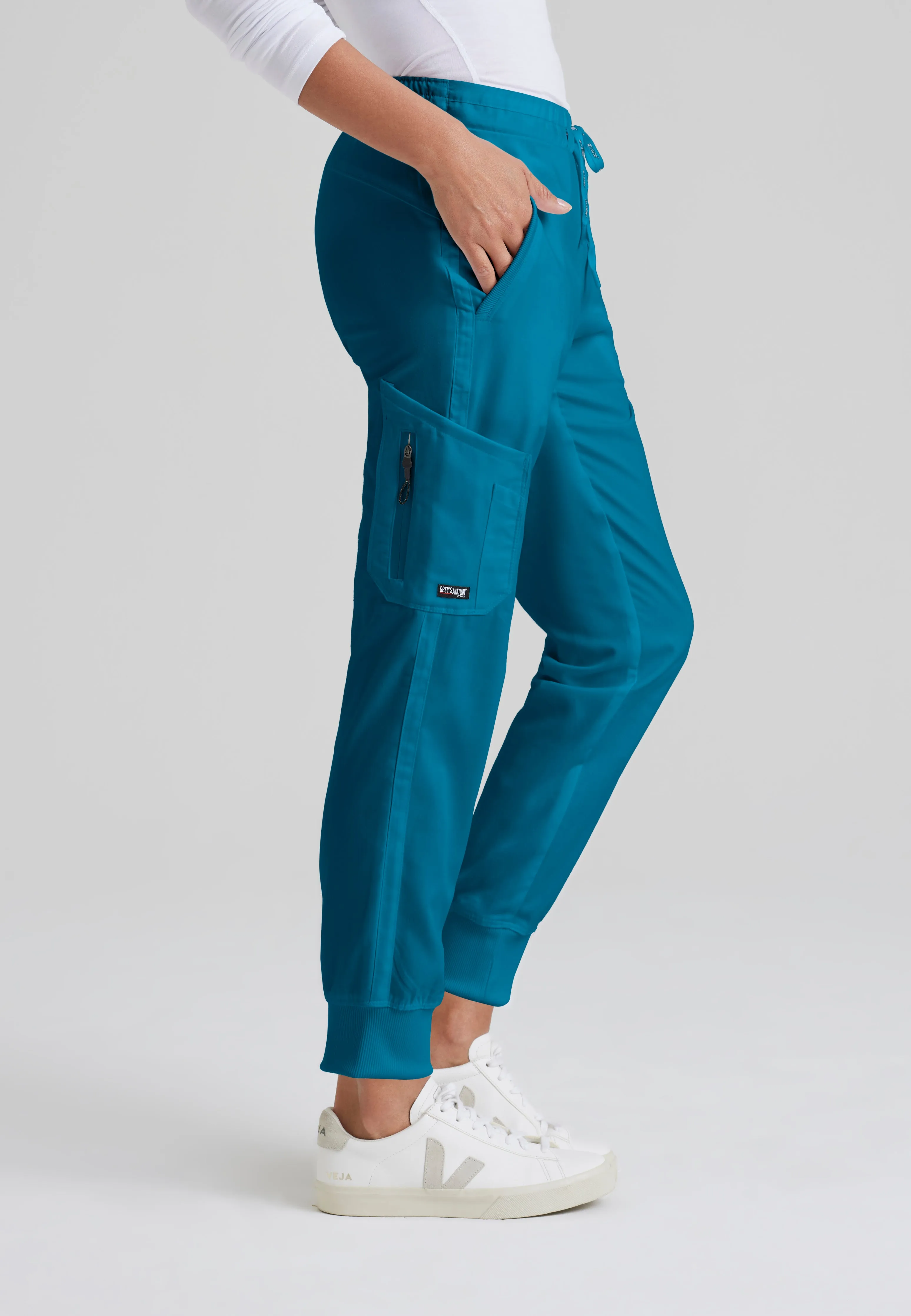 Kira 5-Pocket Mid-Rise Jogger Scrub Pant