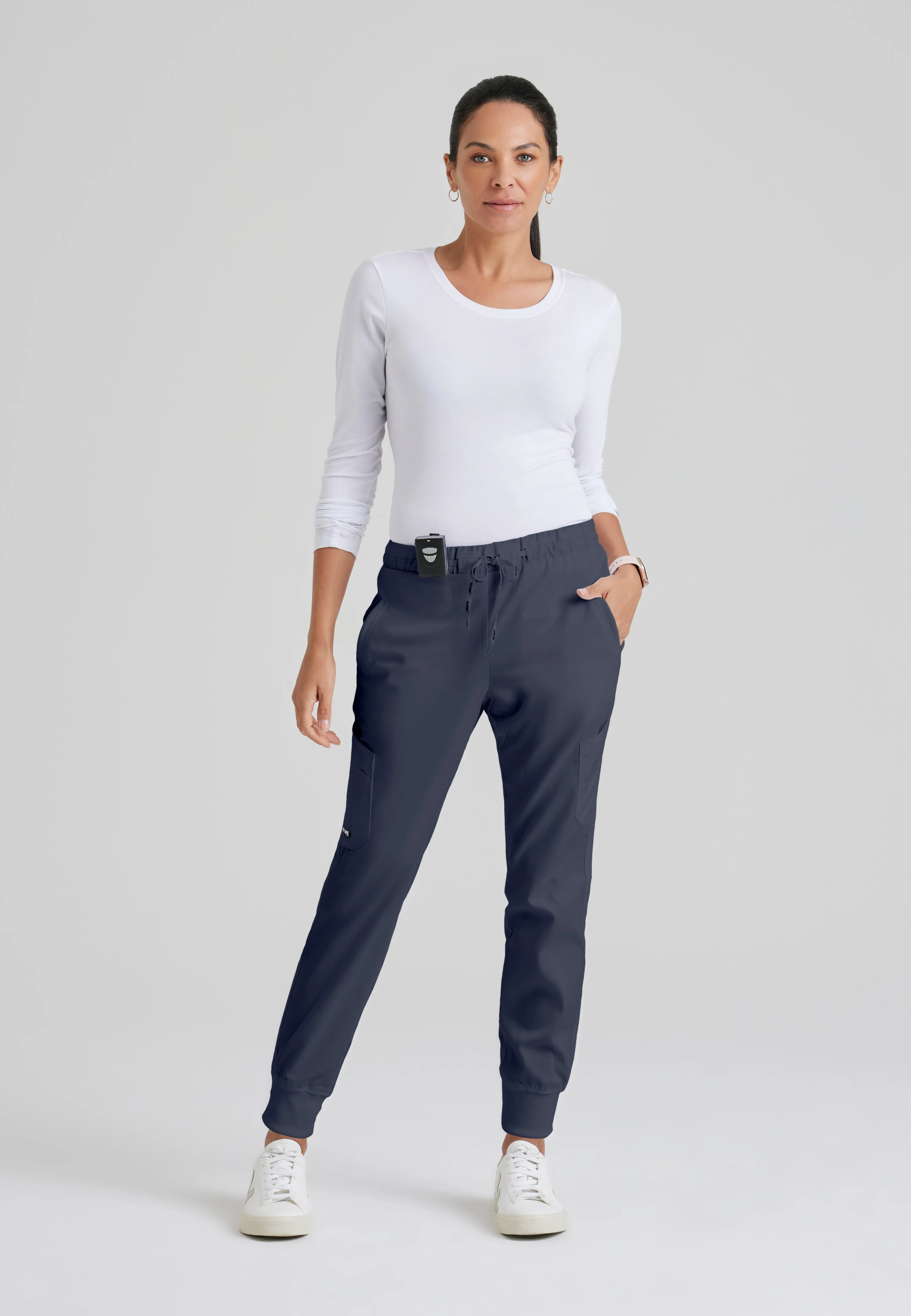 Kira 5-Pocket Mid-Rise Jogger Scrub Pant