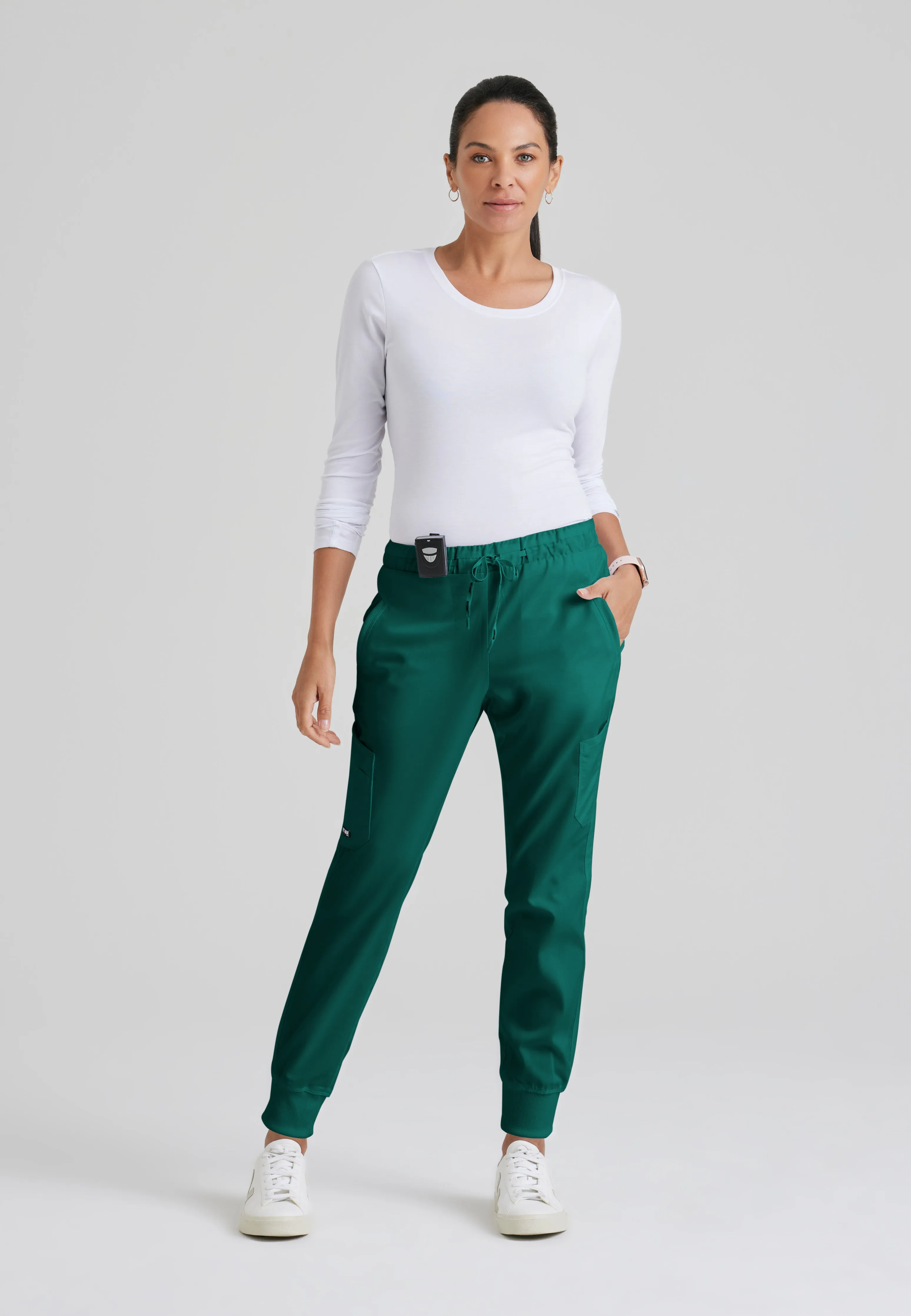 Kira 5-Pocket Mid-Rise Jogger Scrub Pant