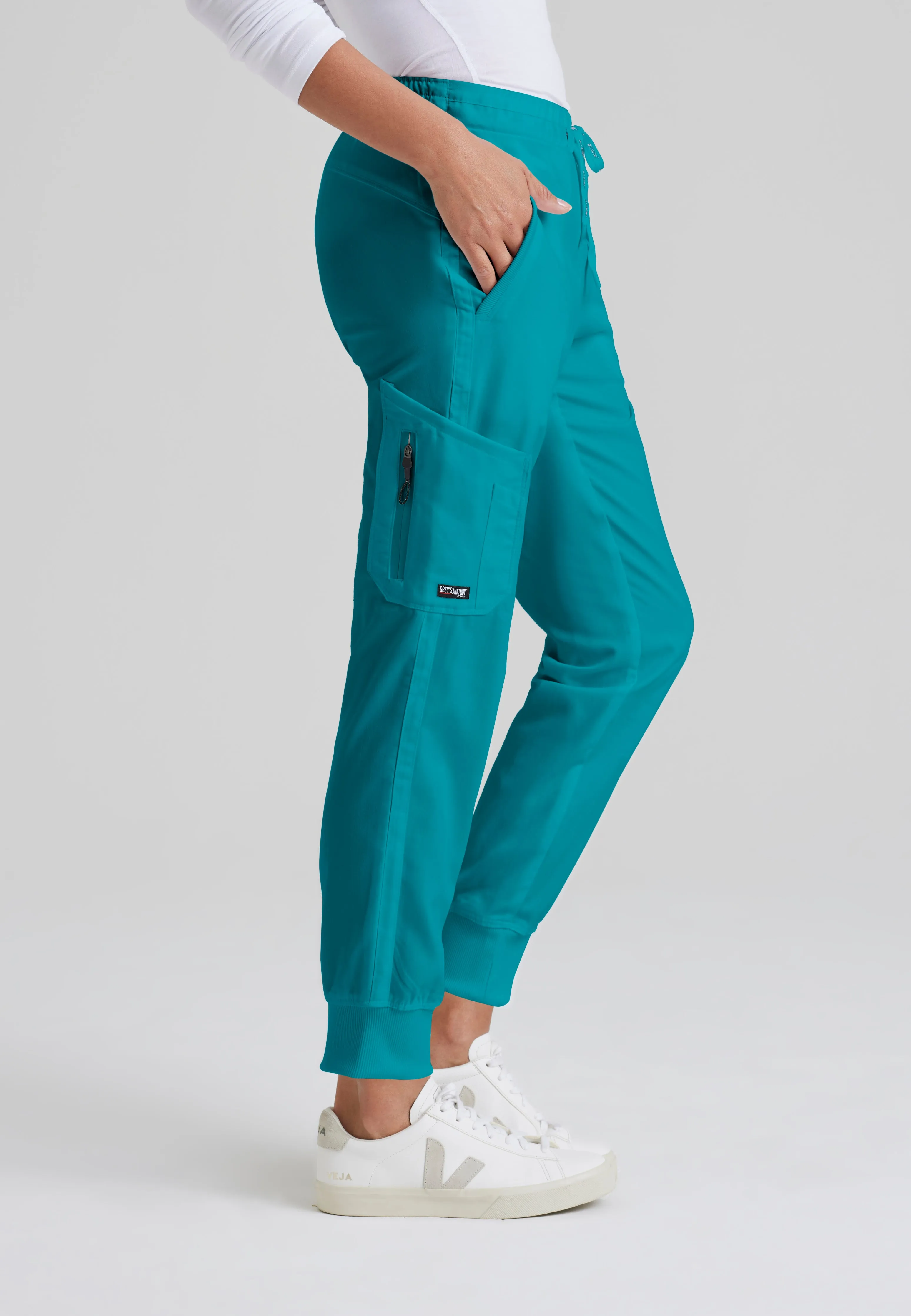 Kira 5-Pocket Mid-Rise Jogger Scrub Pant