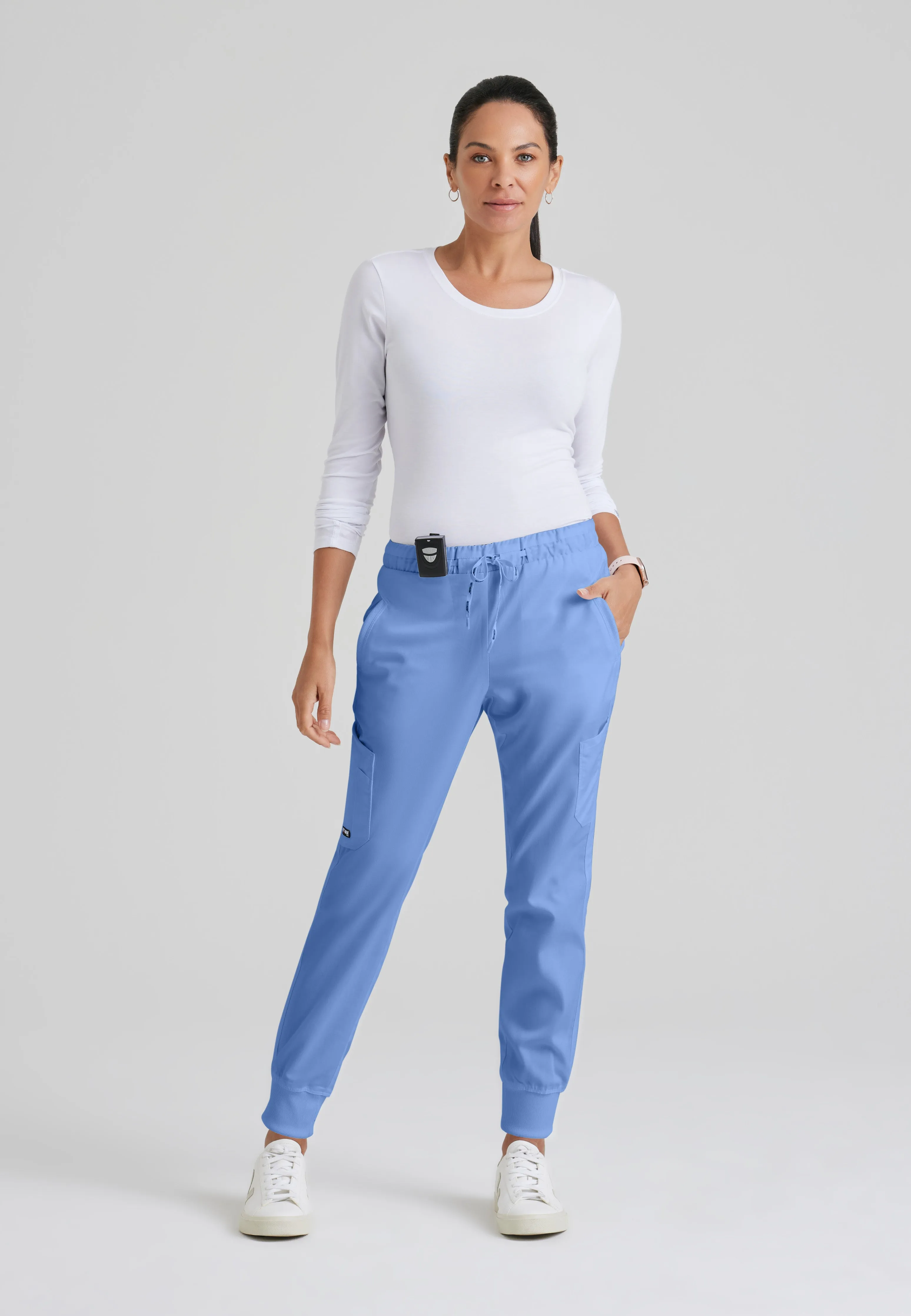 Kira 5-Pocket Mid-Rise Jogger Scrub Pant
