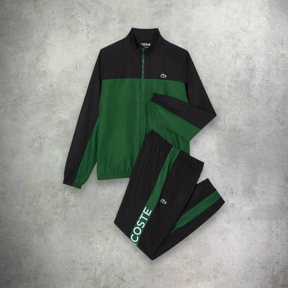 Lacoste Sport Printed Tracksuit Green/Black