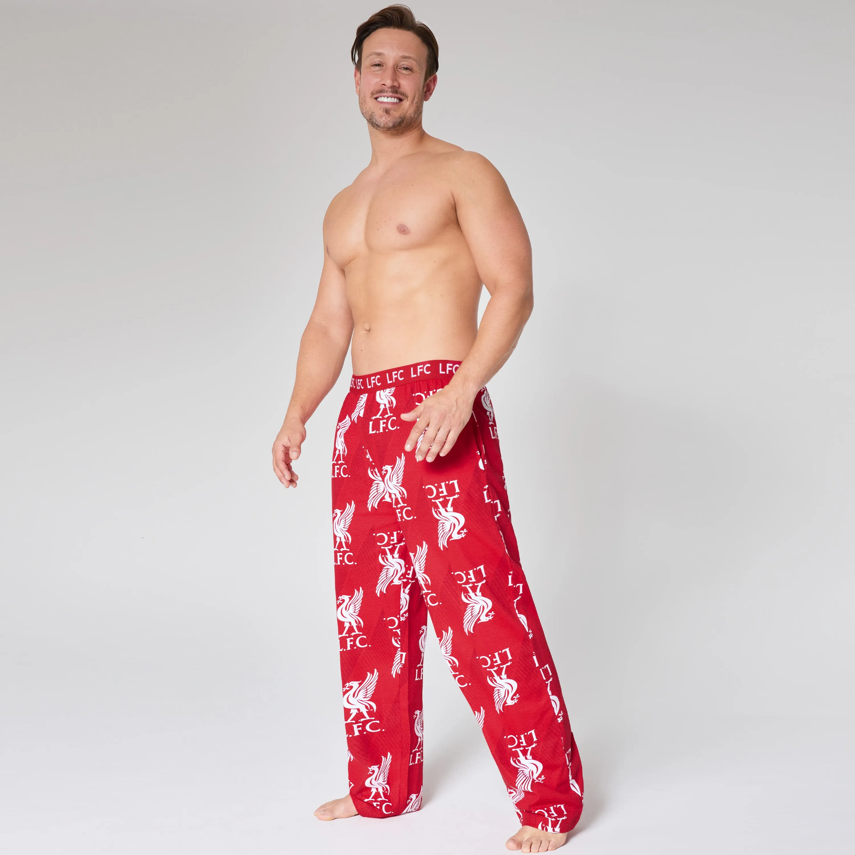 Liverpool FC Mens Pyjama Bottoms - Comfy Nightwear Pyjama Bottoms for Men