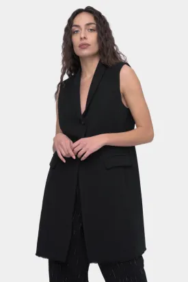 Long Button Up Vest