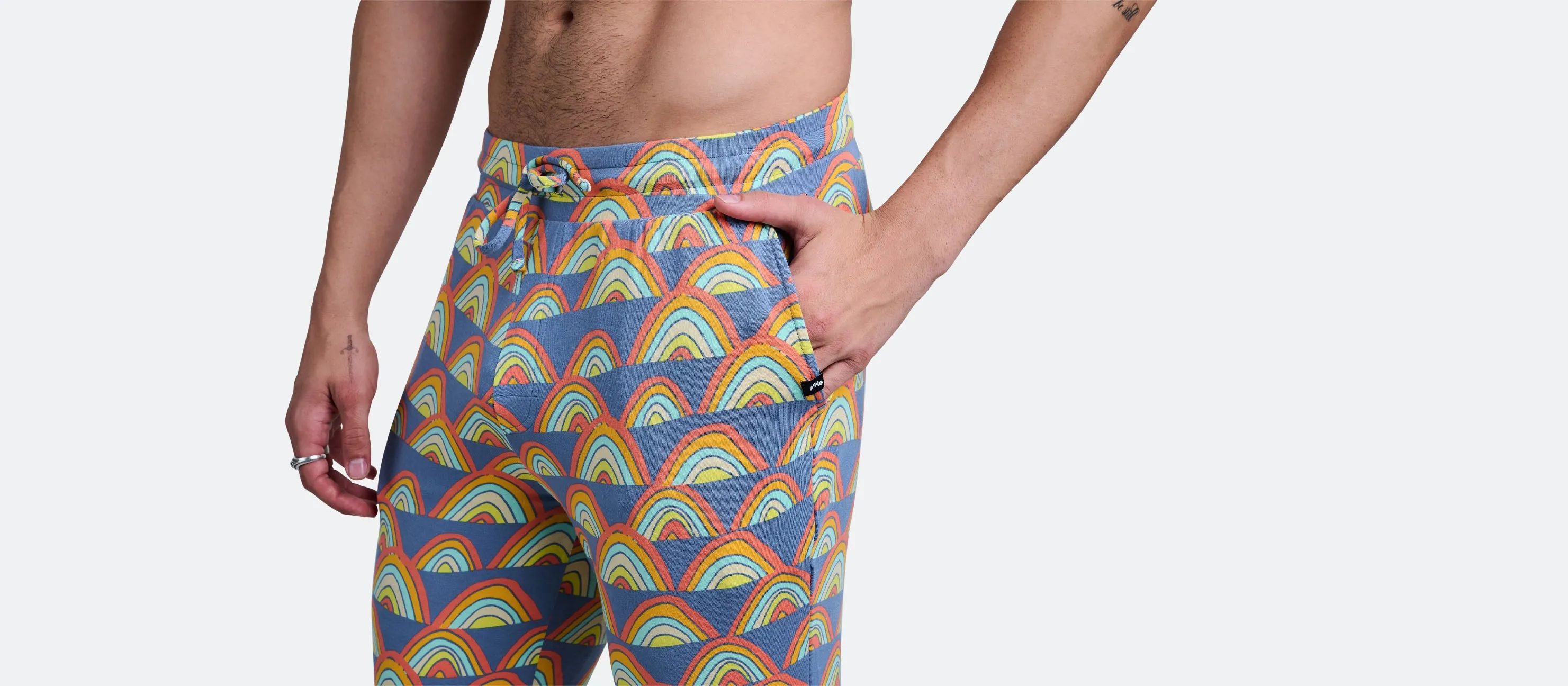 Men's Modal Jogger | Retro Rainbows