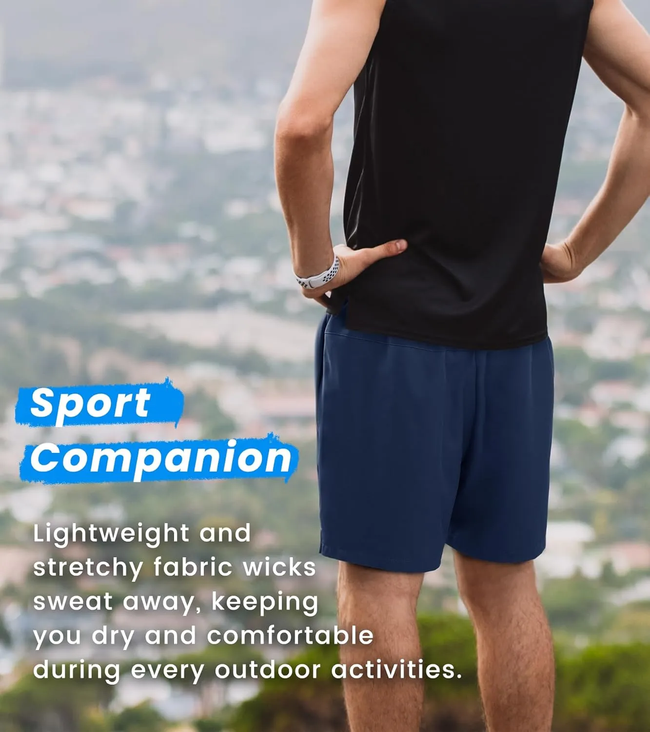 Mens Running Athletic Shorts with Zipper Pockets 5 in Inseam Linerless Dry Fit Workout Gym Shorts
