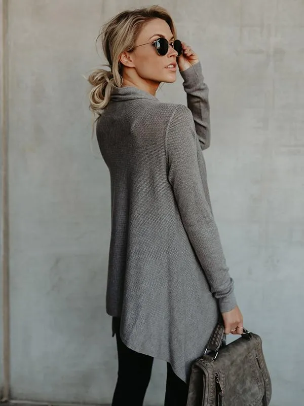 Modern Sleeves Solid Tassels Cardigan Tops
