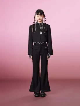 MUKZIN Slim Black Classic Comfortable Spicy Pants