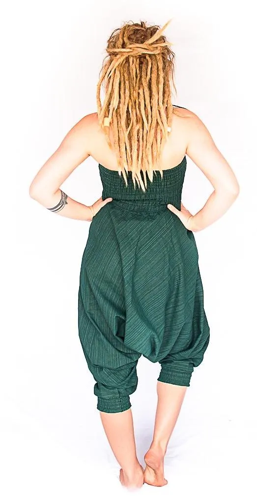 One Piece Jumper Pants in Static Green