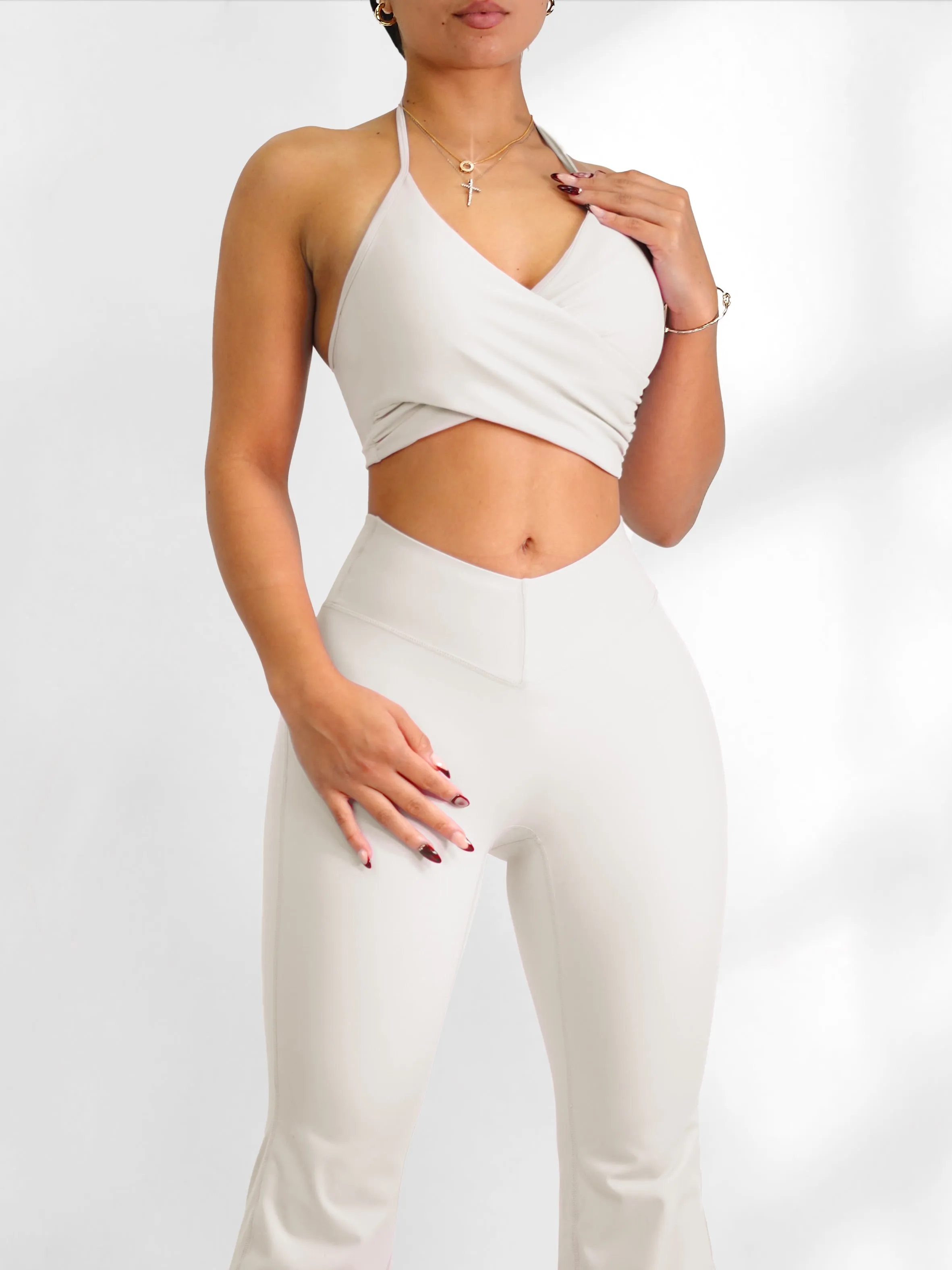 Pilates Sports Bra (Off-White)