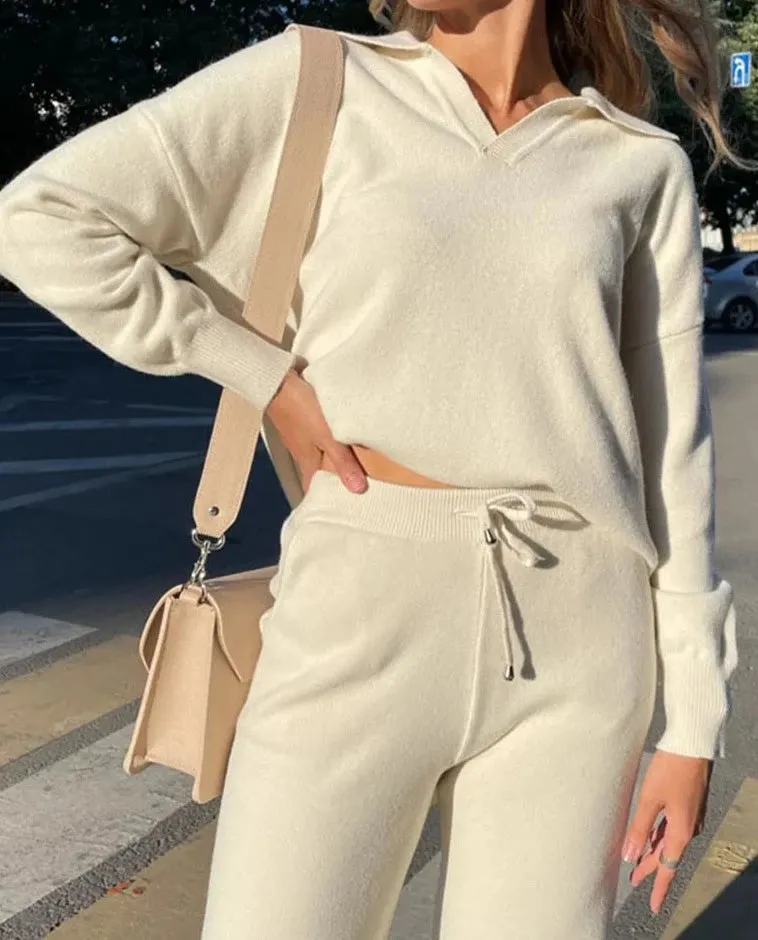 Polo Collar Thick Sweater