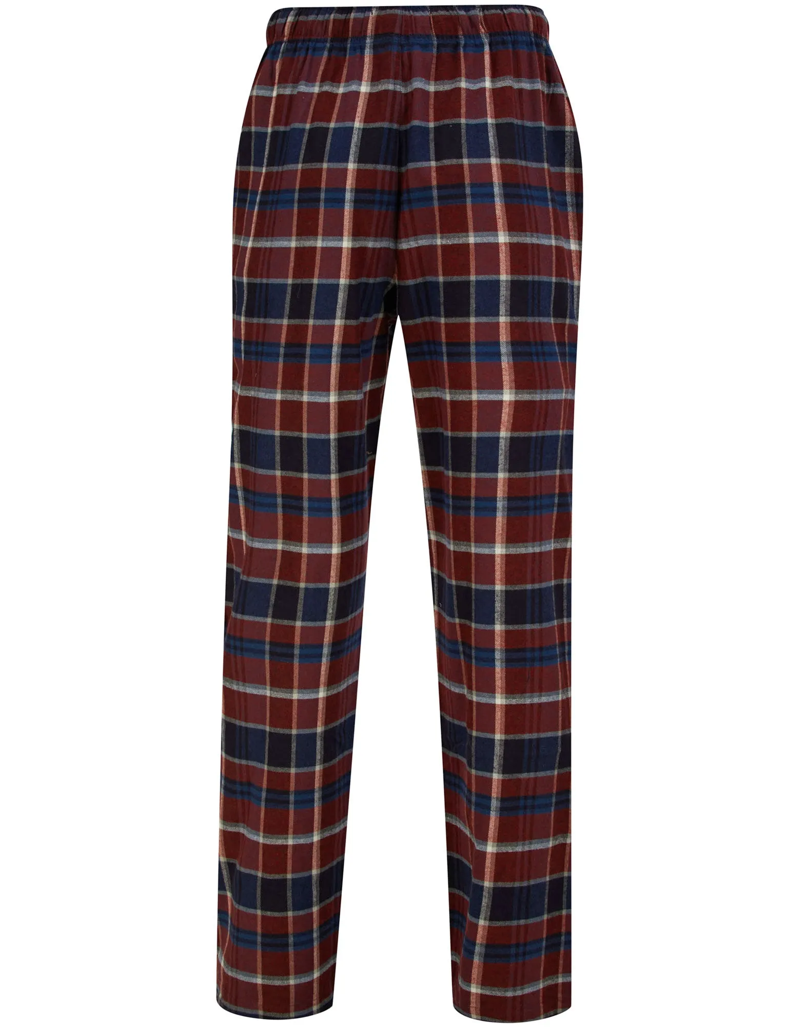 Portsdown Brushed Flannel Woven Checked Cotton Lounge Pants in Red / Navy  - Tokyo Laundry