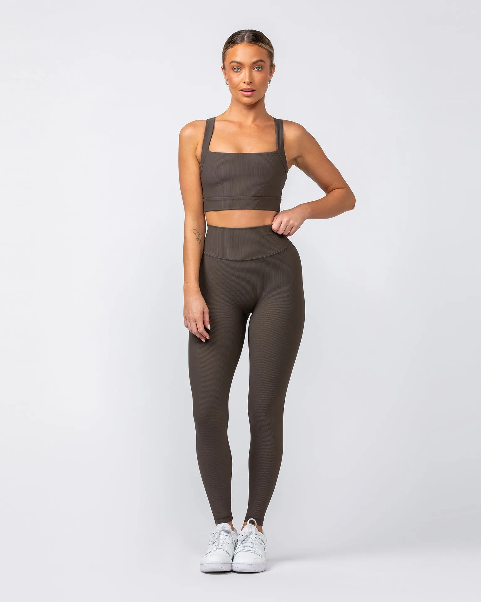 Rebound Rib Bra - Deep Brown