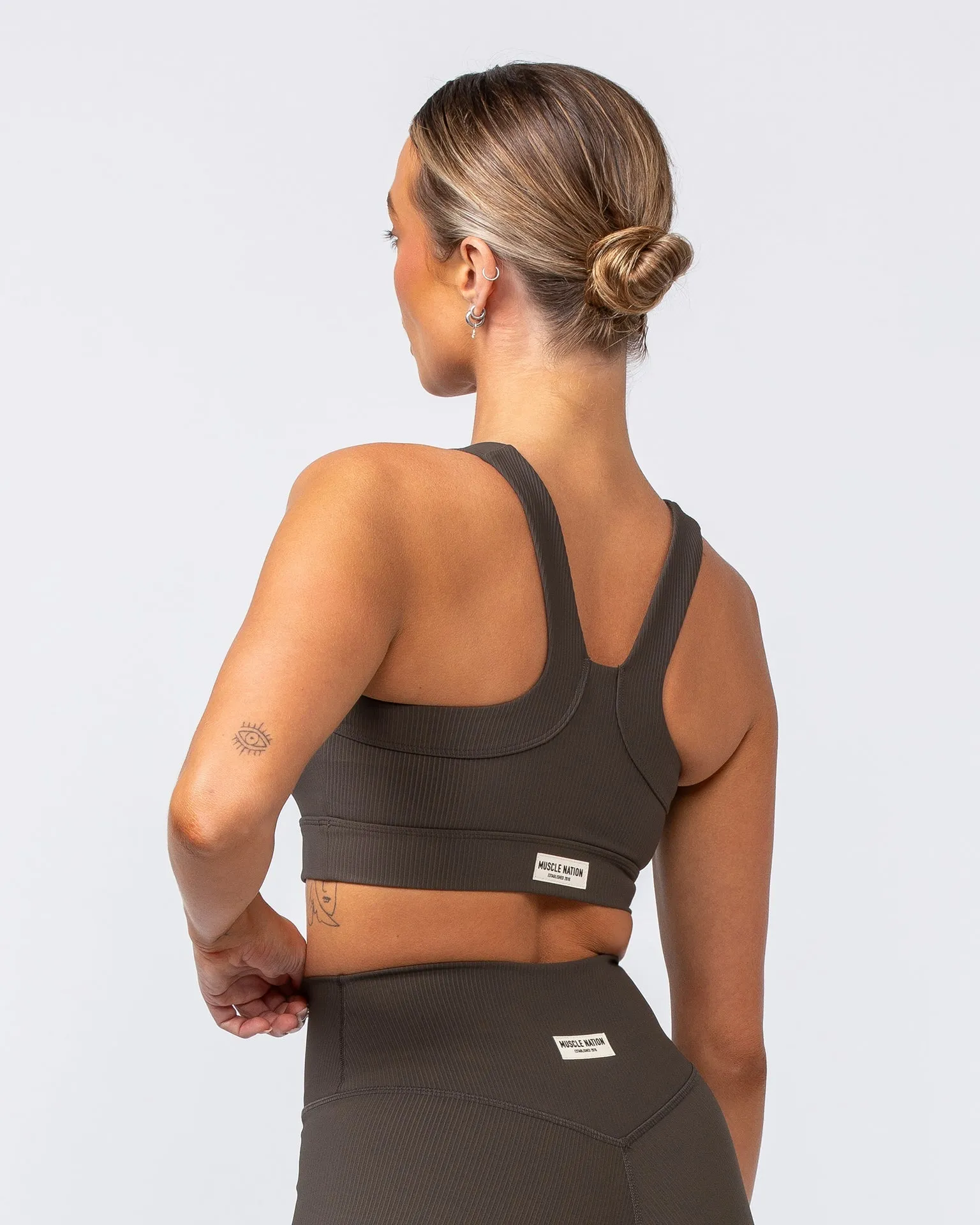 Rebound Rib Bra - Deep Brown