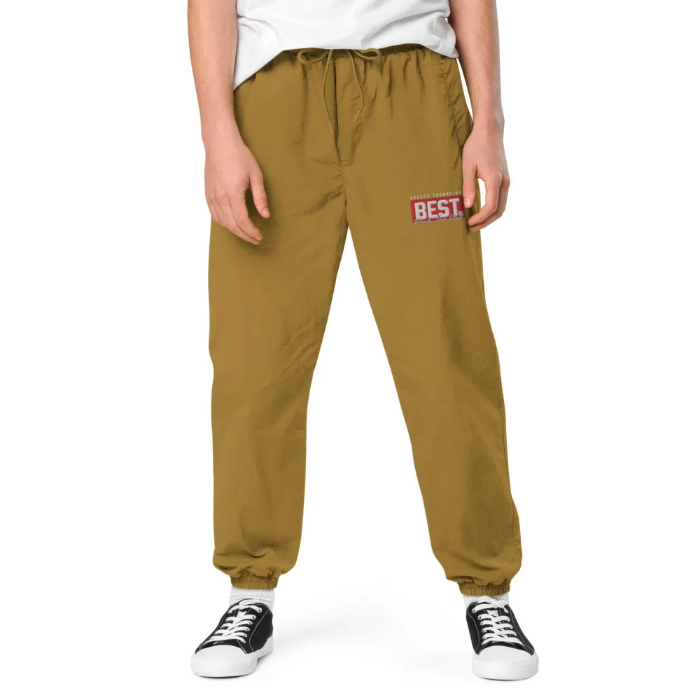 RED BEST BOX FTR SIGNATURE Recycled tracksuit trousers TAN