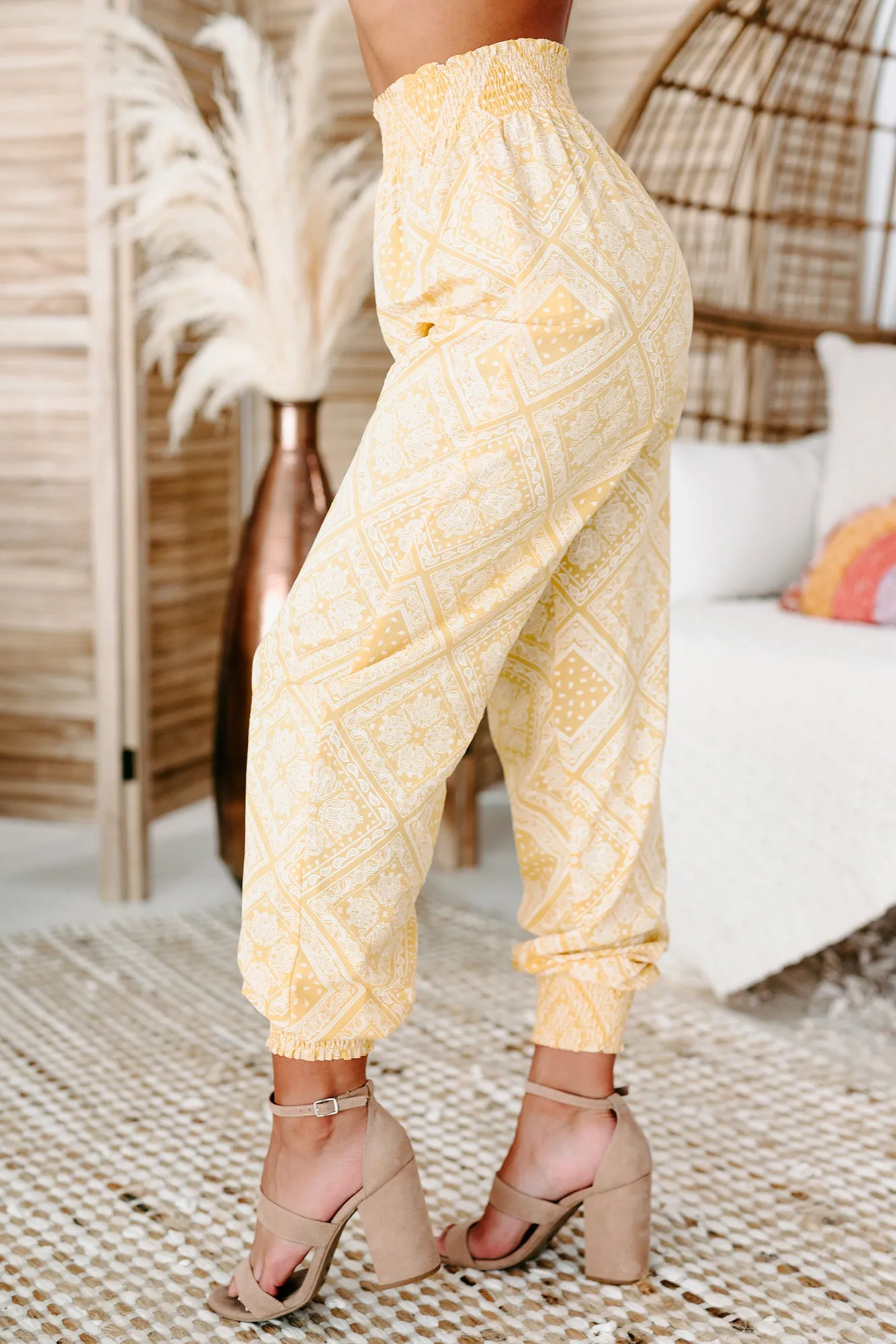 Riley Bandana Print Two Piece Set (Yellow)