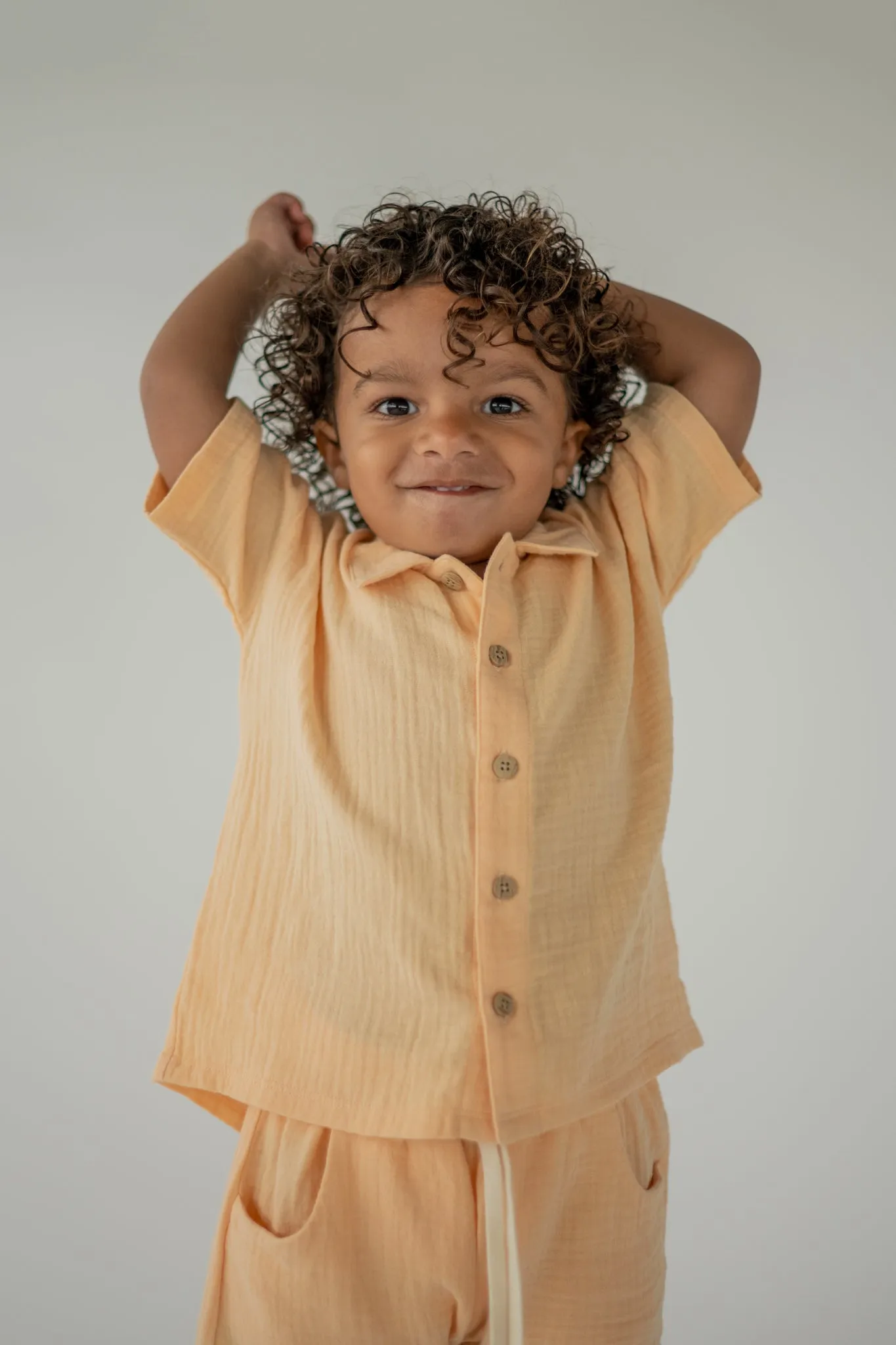 Salmon Muslin Shorts
