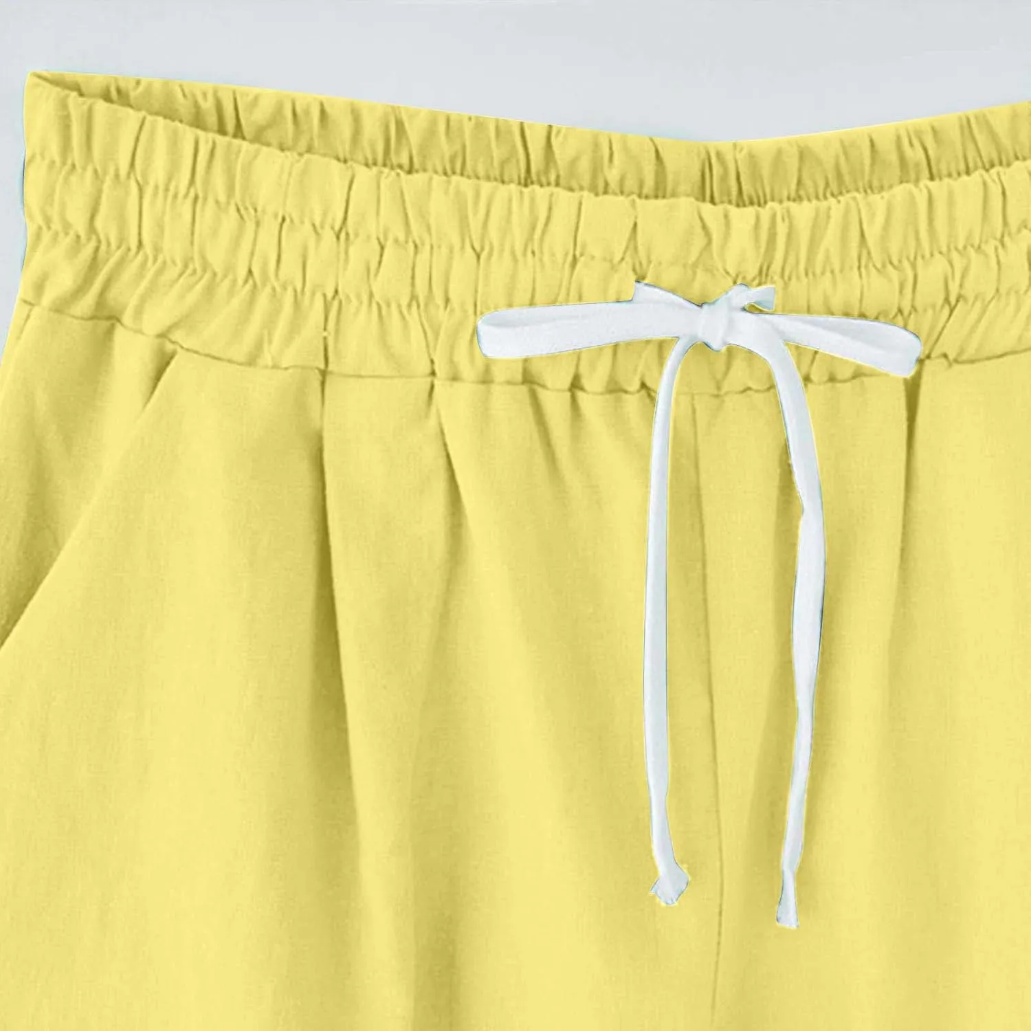 Shorts for Women Casual Summer Knee Length Drawstring Bermuda Shorts Loose Cute Wear 2024 Fashion Beach Clothes
