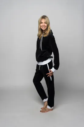 Sofa Killer black women velours lounge wear with white cuff