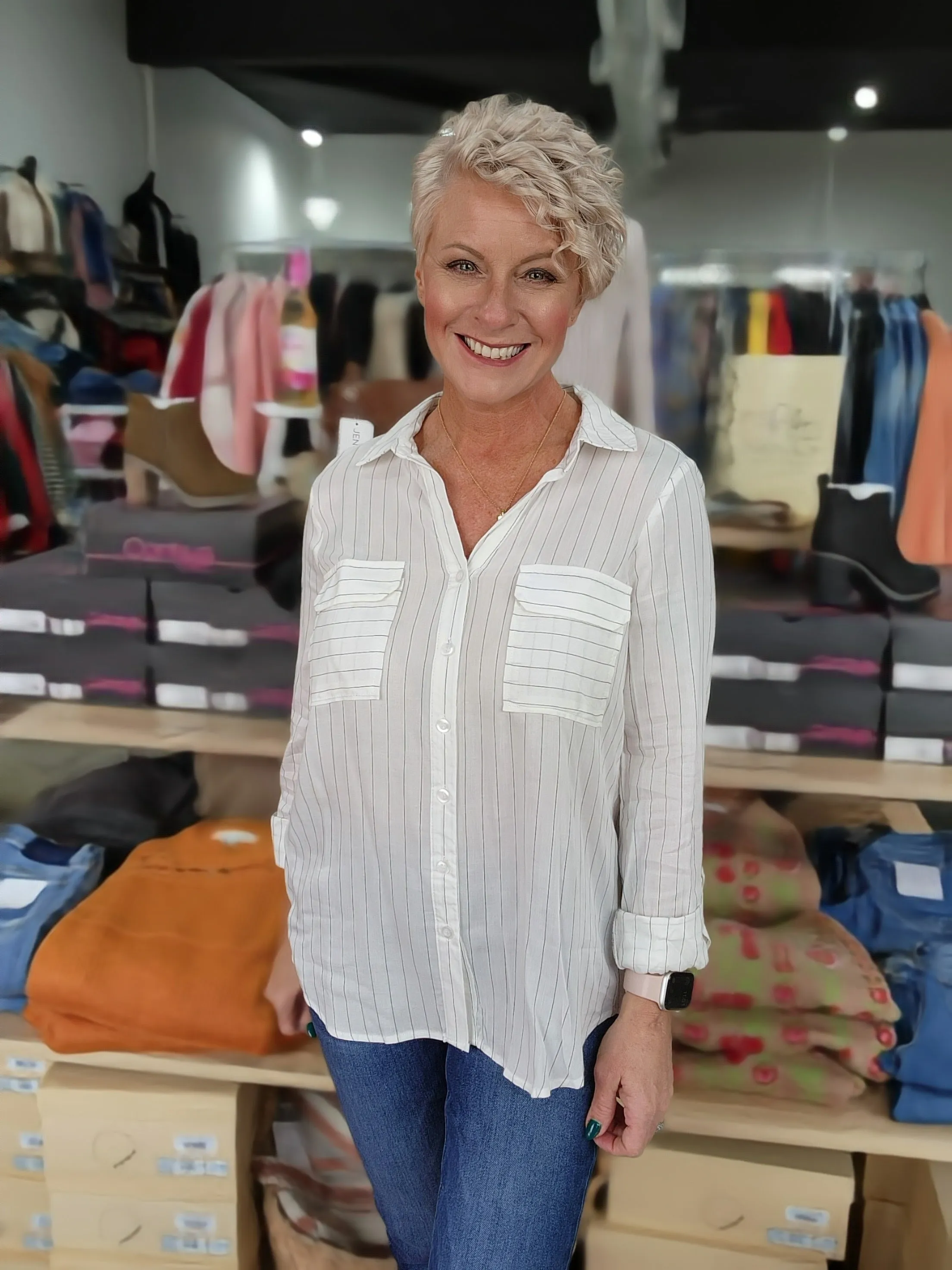 The Timeless Pinstripe Top