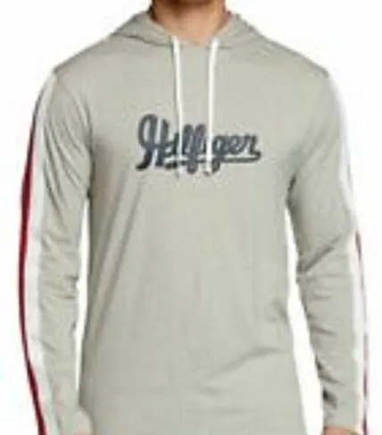 Tommy Hilfiger Men's Striped Hoodie GRAY