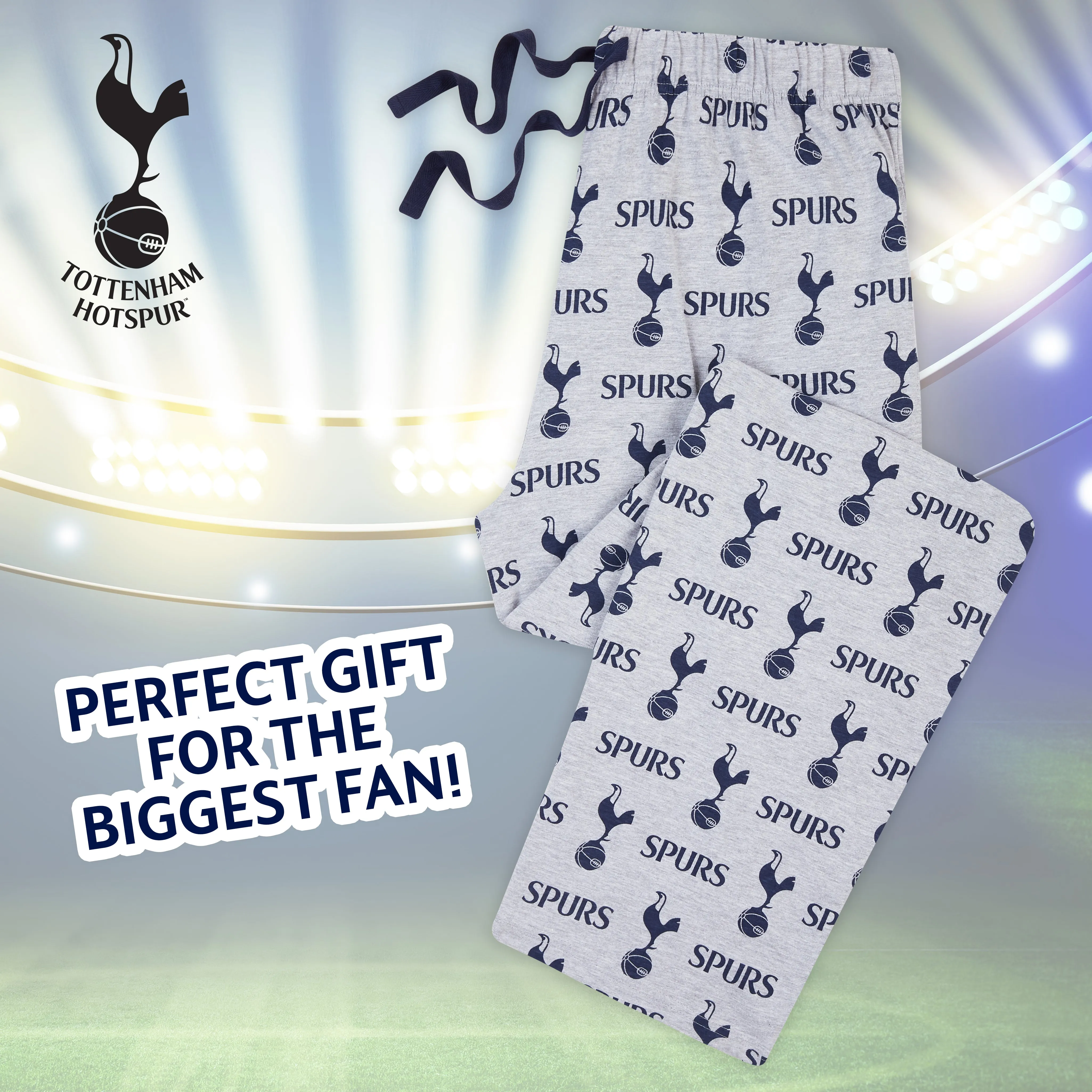 Tottenham Hotspur Mens Pyjama -Comfy Nightwear Bottoms for Men Teenagers Spurs Gifts