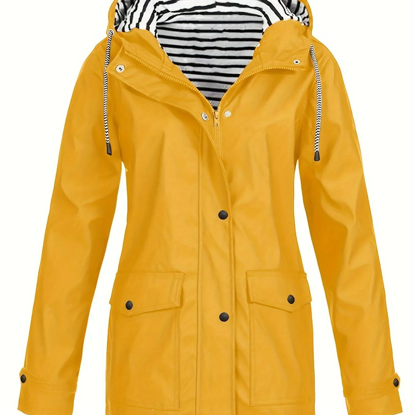 Trendy Striped Lined Zipper Jacket – Cozy & Stylish Fall Essential
