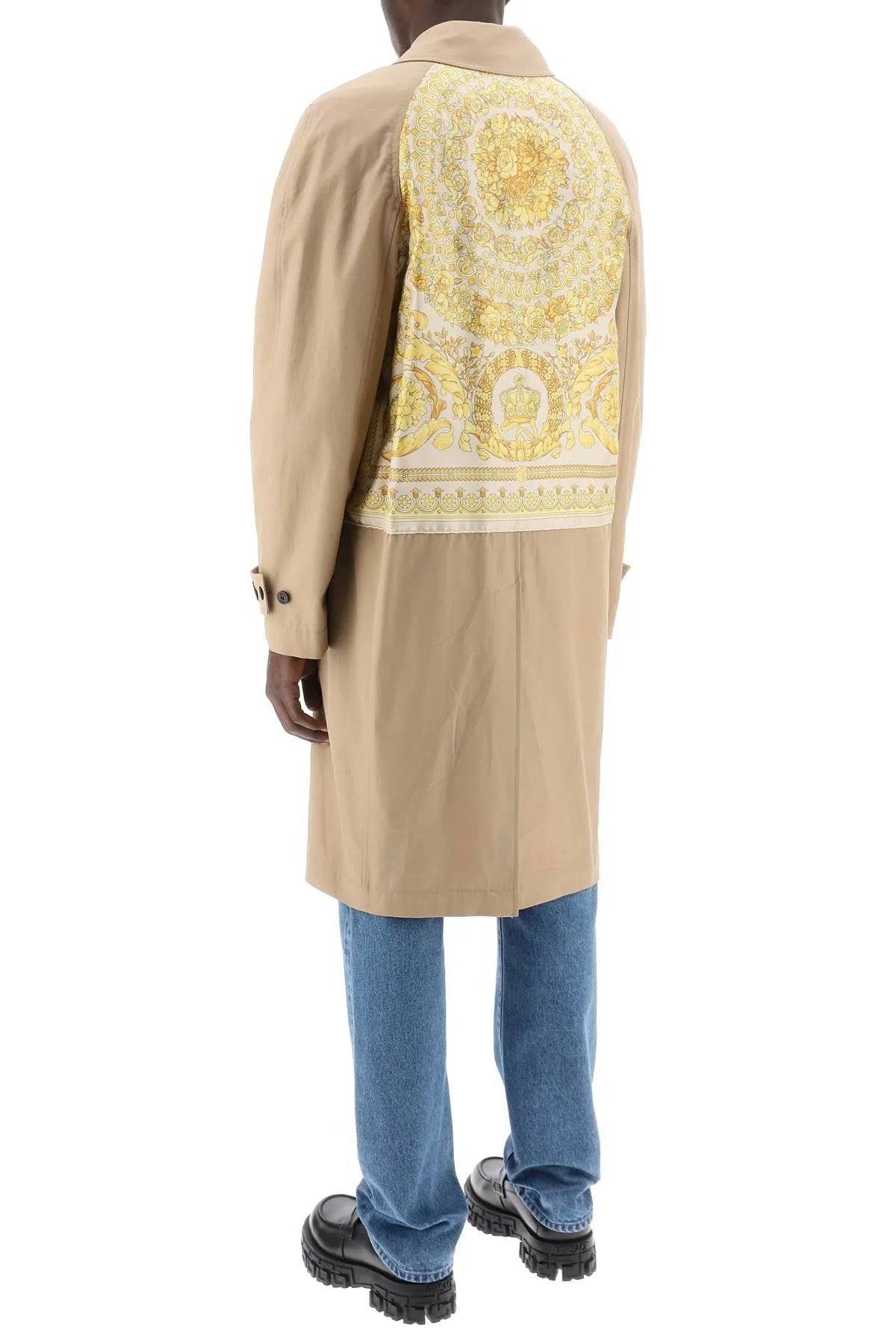 Versace "single-breasted waterproof coat with 1013281 1A09851 CHAMPAGNE