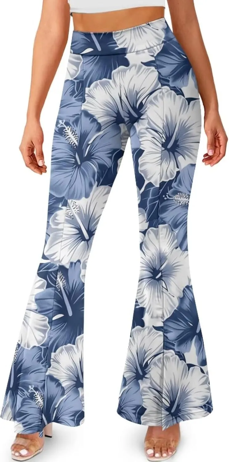 Women's Yoga Leggings Flared Yoga Pants, Casual High Waisted Tummy Control Butt Lifting Athletic Pants