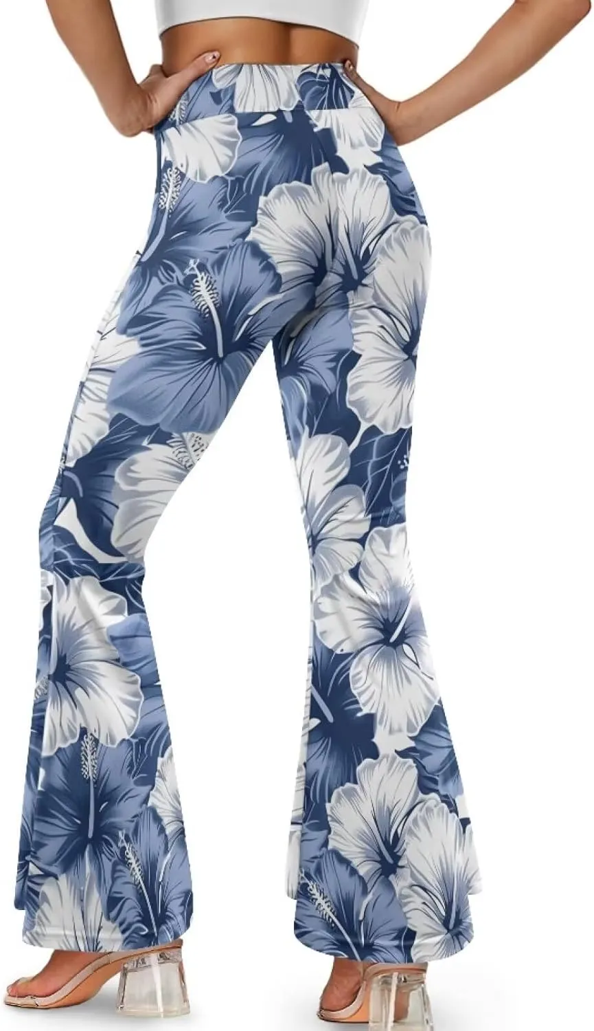 Women's Yoga Leggings Flared Yoga Pants, Casual High Waisted Tummy Control Butt Lifting Athletic Pants