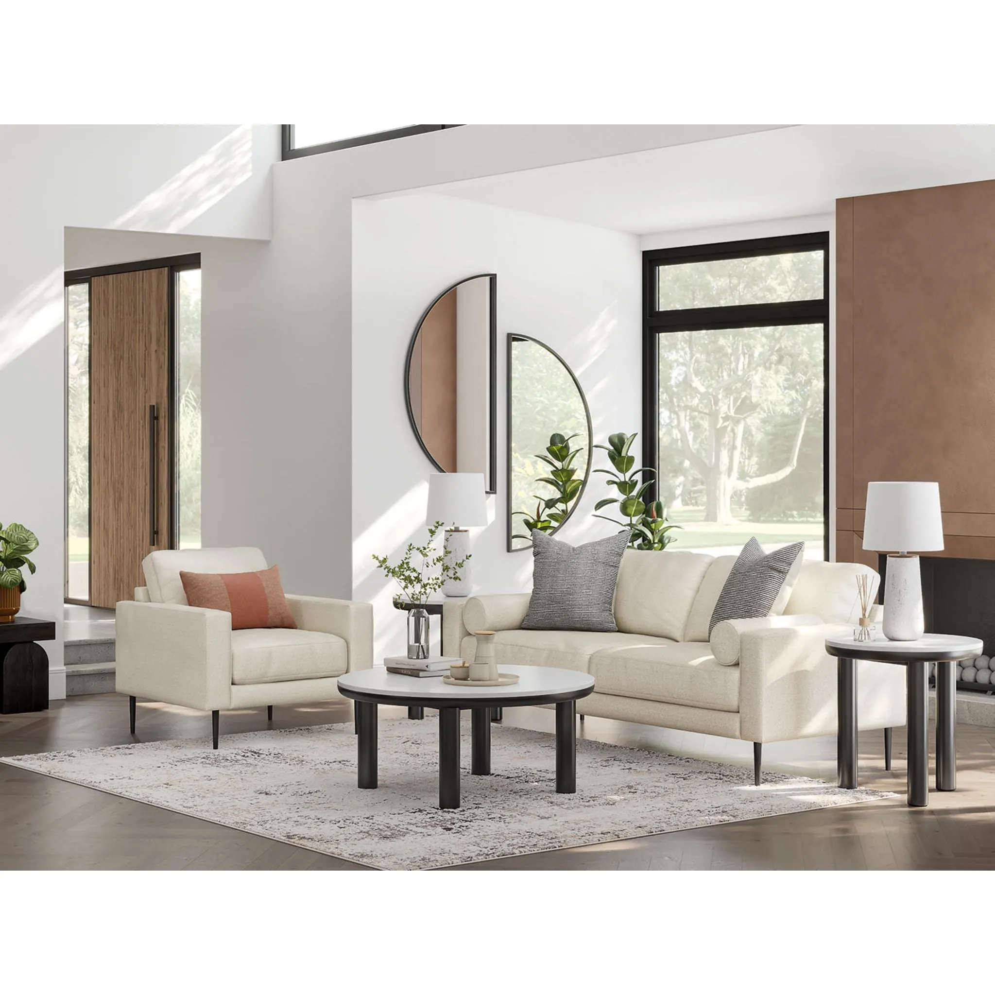 Xandrum 3 Pack Tables - Black/White