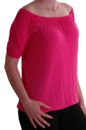 Zeena Off Shoulder Ruched Gypsy Tops