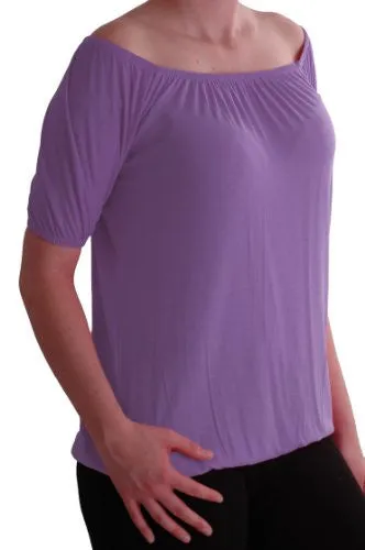 Zeena Off Shoulder Ruched Gypsy Tops